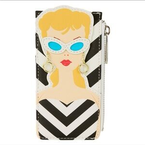 BARBIE:Loungefly Striped Wallet with Retro Design